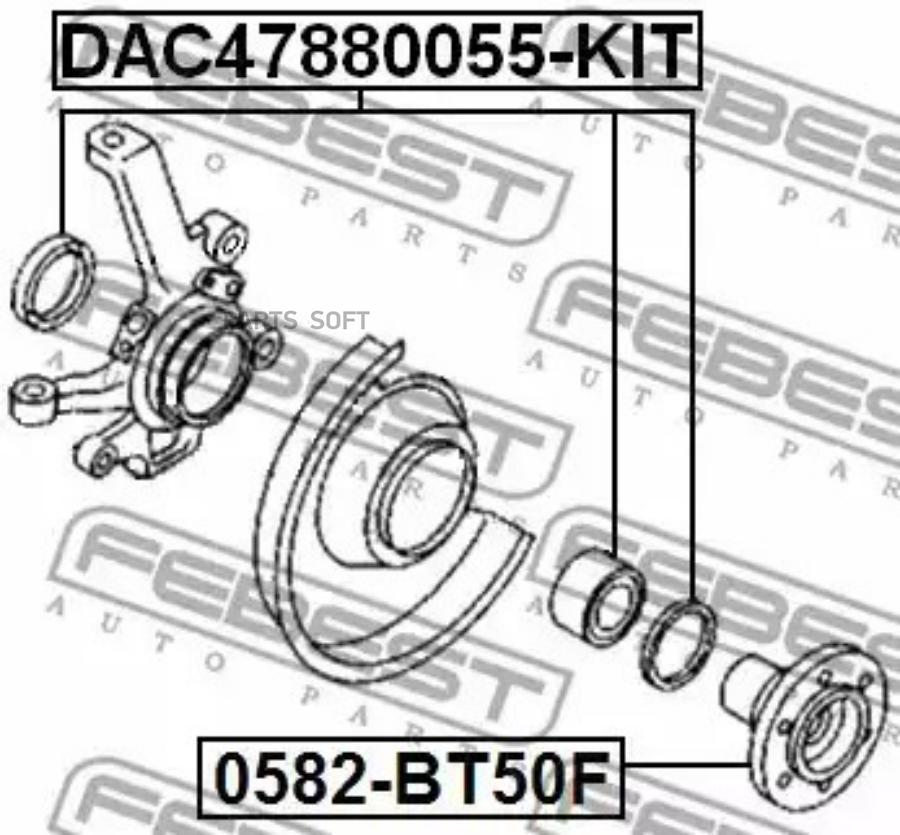 

Ступица Febest 0582BT50F