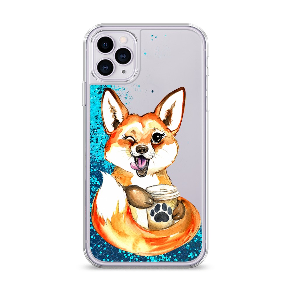 

Чехол Awog на Apple iPhone 11 Pro Max / Айфон 11 Pro Max "Подмигивающая лиса с кофе", Разноцветный, 12293-1