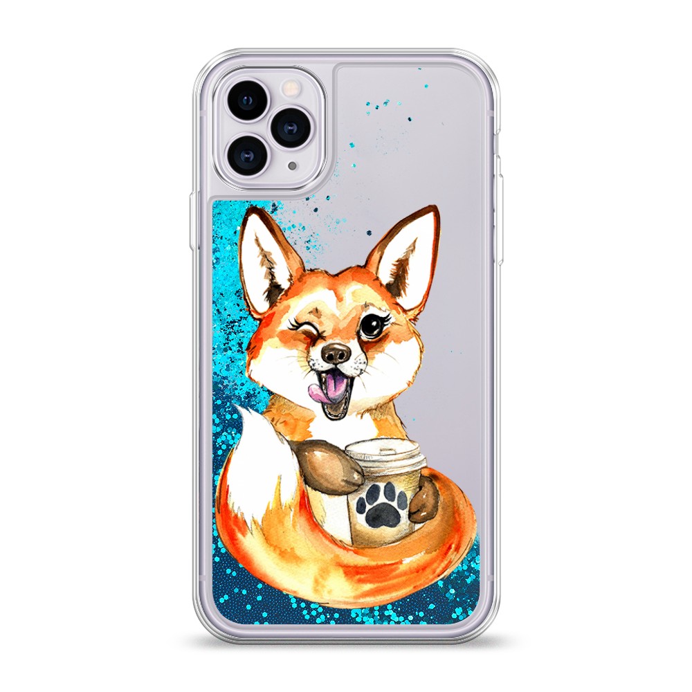 

Чехол Awog на Apple iPhone 11 Pro / Айфон 11 Pro "Подмигивающая лиса с кофе", Разноцветный, 12393-1