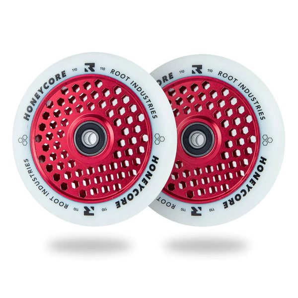 Колеса для самоката Root Industries Honeycore Wheels 110x24mm 2шт White Red