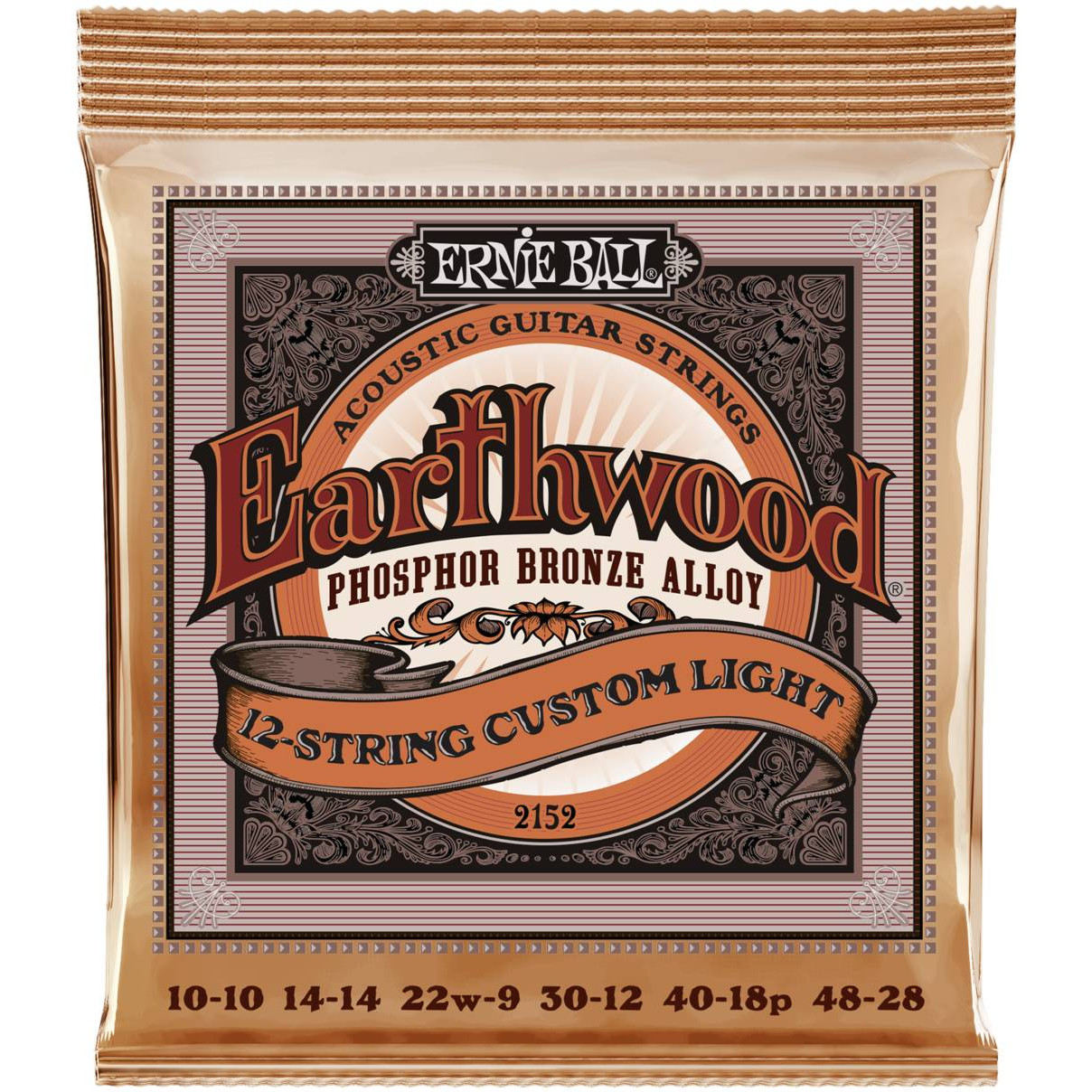 

Ernie Ball 2152 - Струны для 12 струнной акустической гитары Phosphor Bronze Custom Light