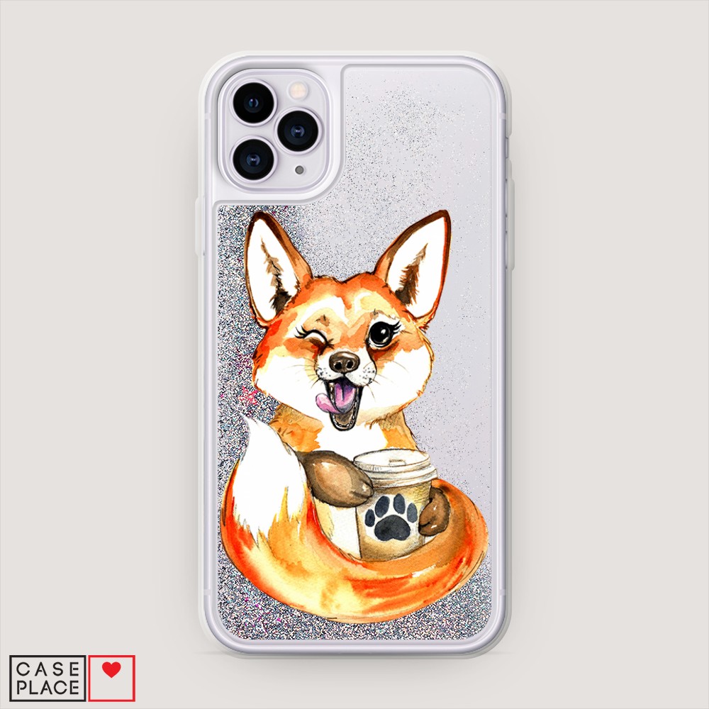 

Чехол Awog на Apple iPhone 11 Pro / Айфон 11 Pro "Подмигивающая лиса с кофе", Разноцветный, 12391-1