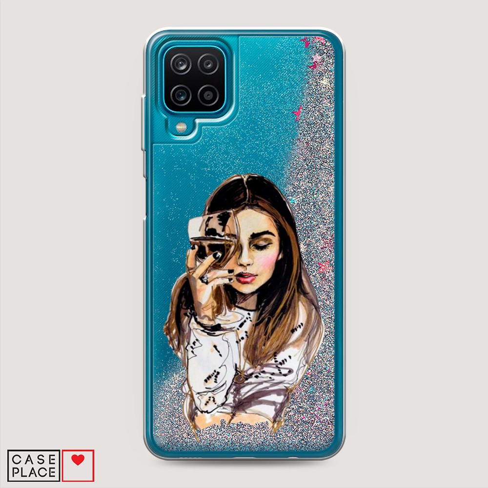 

Чехол Awog на Samsung Galaxy A12 / Самсунг A12 "Девушка с бокалом", Разноцветный, 2101691-1