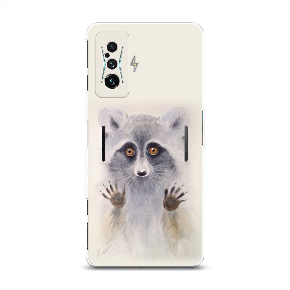 

Чехол на Xiaomi Redmi K50 GE "Енот за стеклом", Бежевый;серый, 314350-4