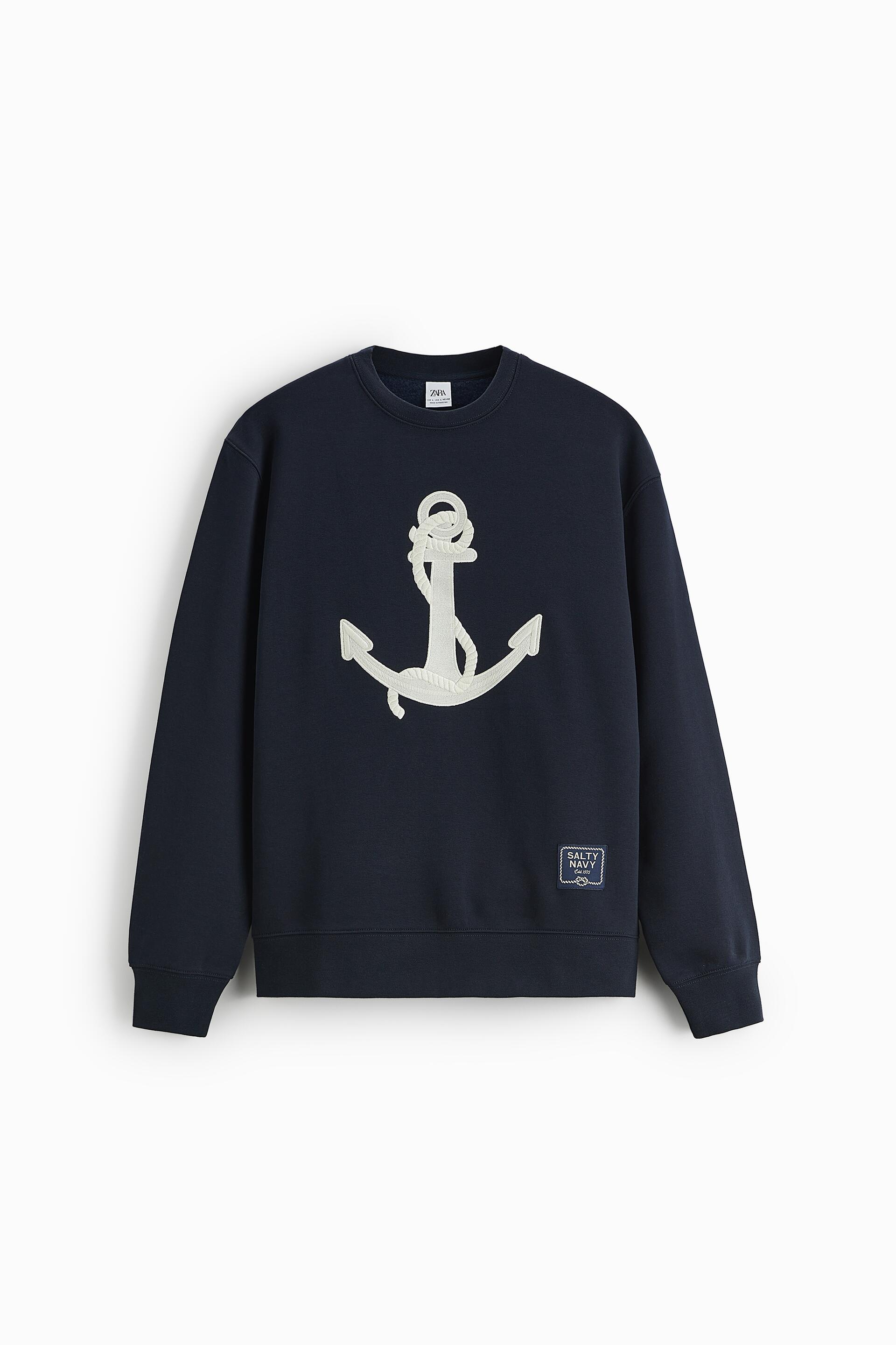 

Свитшот мужской ZARA 03443403 синий S (доставка из-за рубежа), 03443403