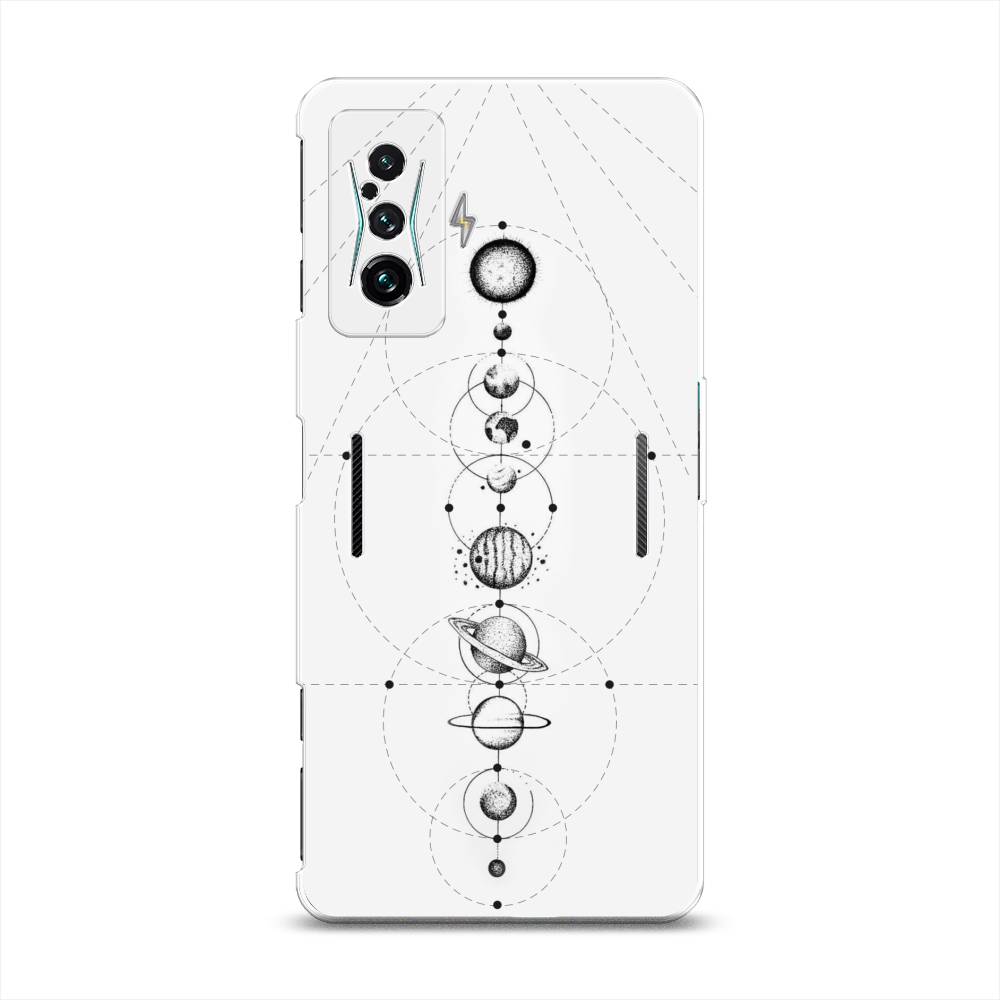 

Чехол на Xiaomi Redmi K50 GE/Poco F4 GT "Парад планет", Серый, 314350-2