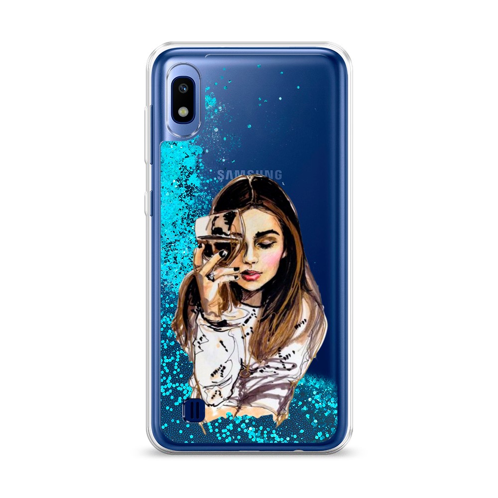 

Чехол Awog на Samsung Galaxy A10 "Девушка с бокалом", Разноцветный, 27993-1