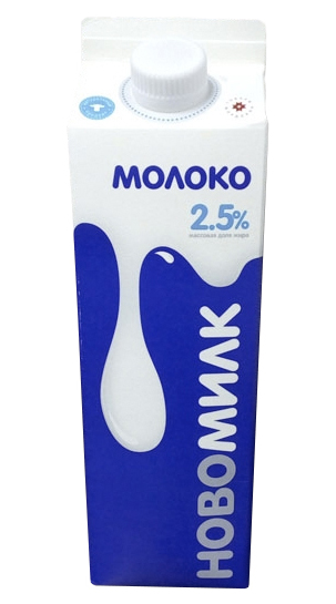 

Молоко 2,5% пастеризованное 900 мл Новомилк
