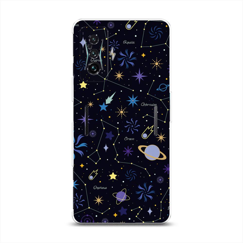 

Чехол на Xiaomi Redmi K50 GE "Цветной космос", Желтый, 314350-2