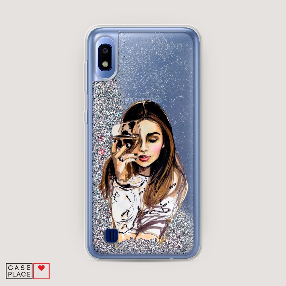 

Чехол Awog на Samsung Galaxy A10 "Девушка с бокалом", Разноцветный, 27991-1