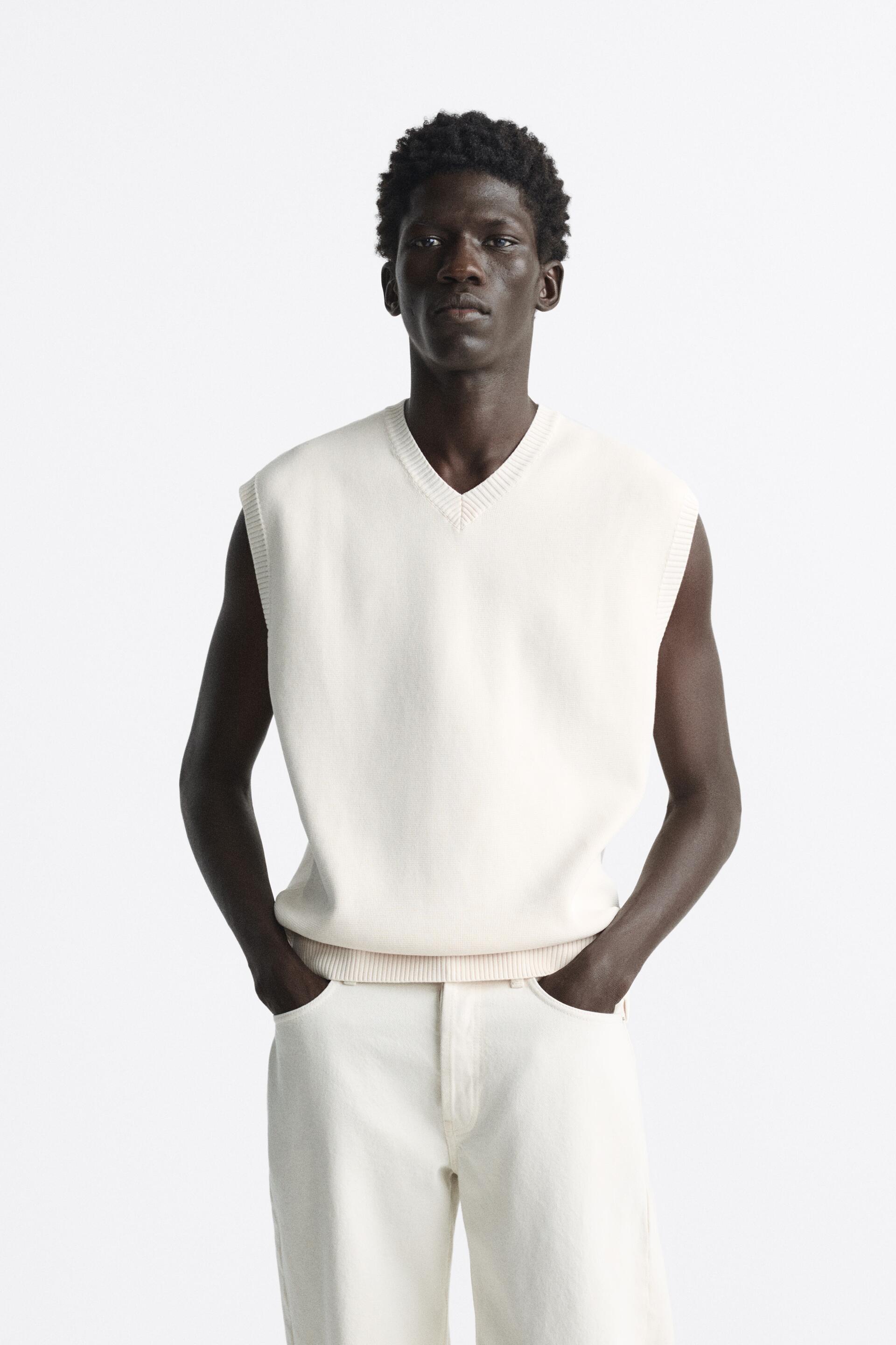 

Жилет мужской ZARA 03332403 белый L (доставка из-за рубежа), 03332403