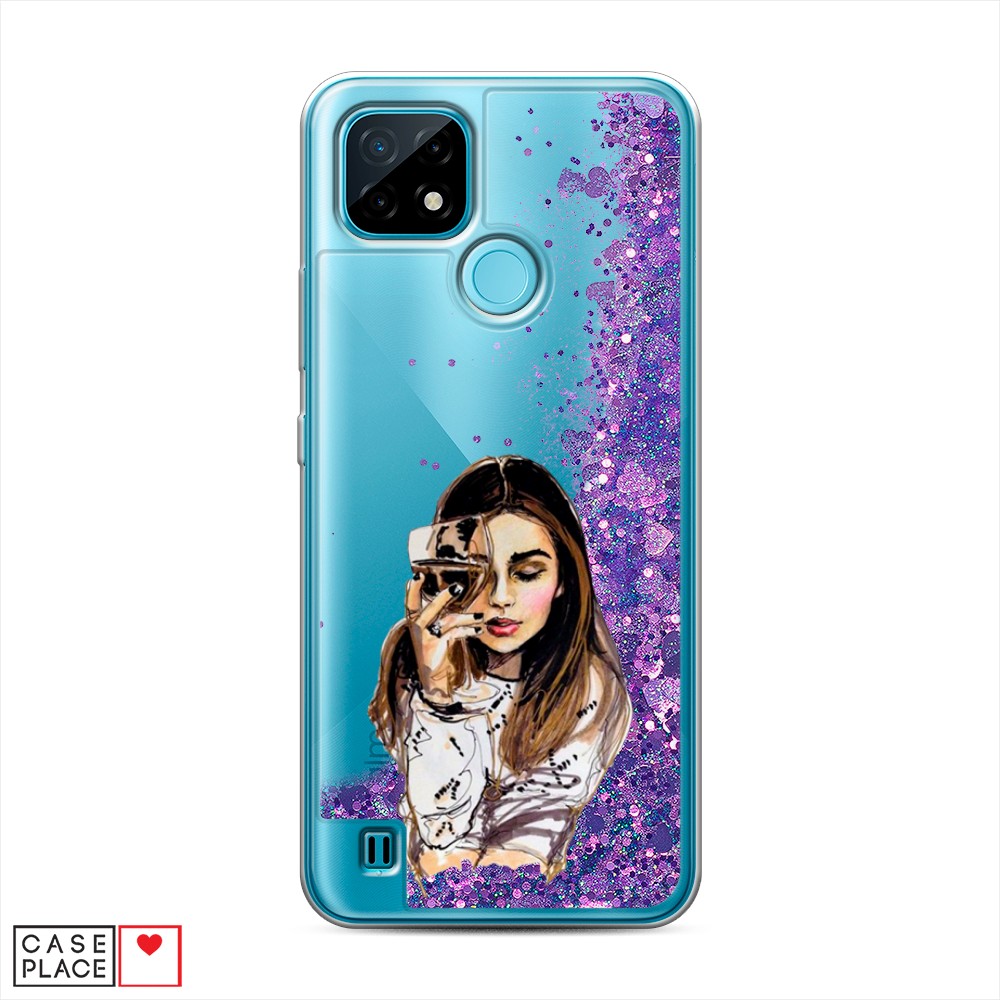 

Чехол Awog на Realme C21 "Девушка с бокалом", Разноцветный, 254992-1