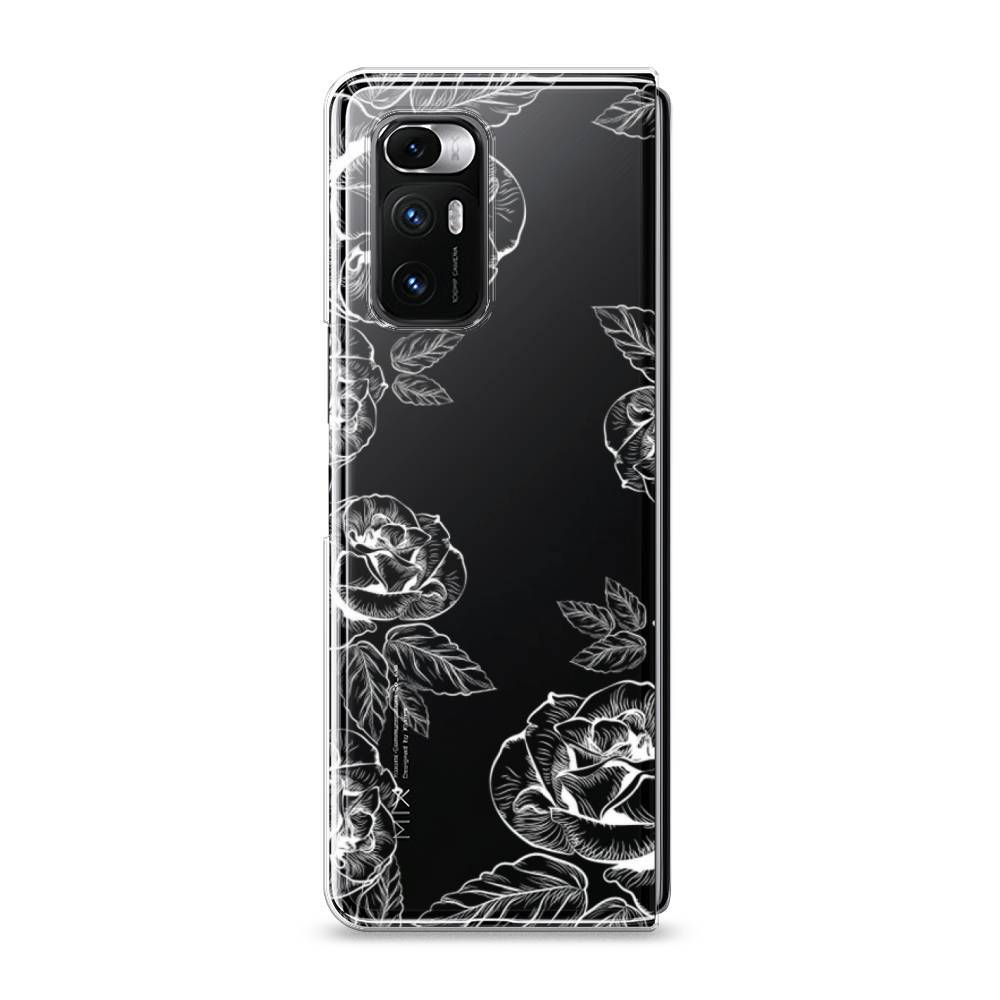 

Чехол на Xiaomi Mi Mix Fold "Розы графика", Черный;серый, 314250-2
