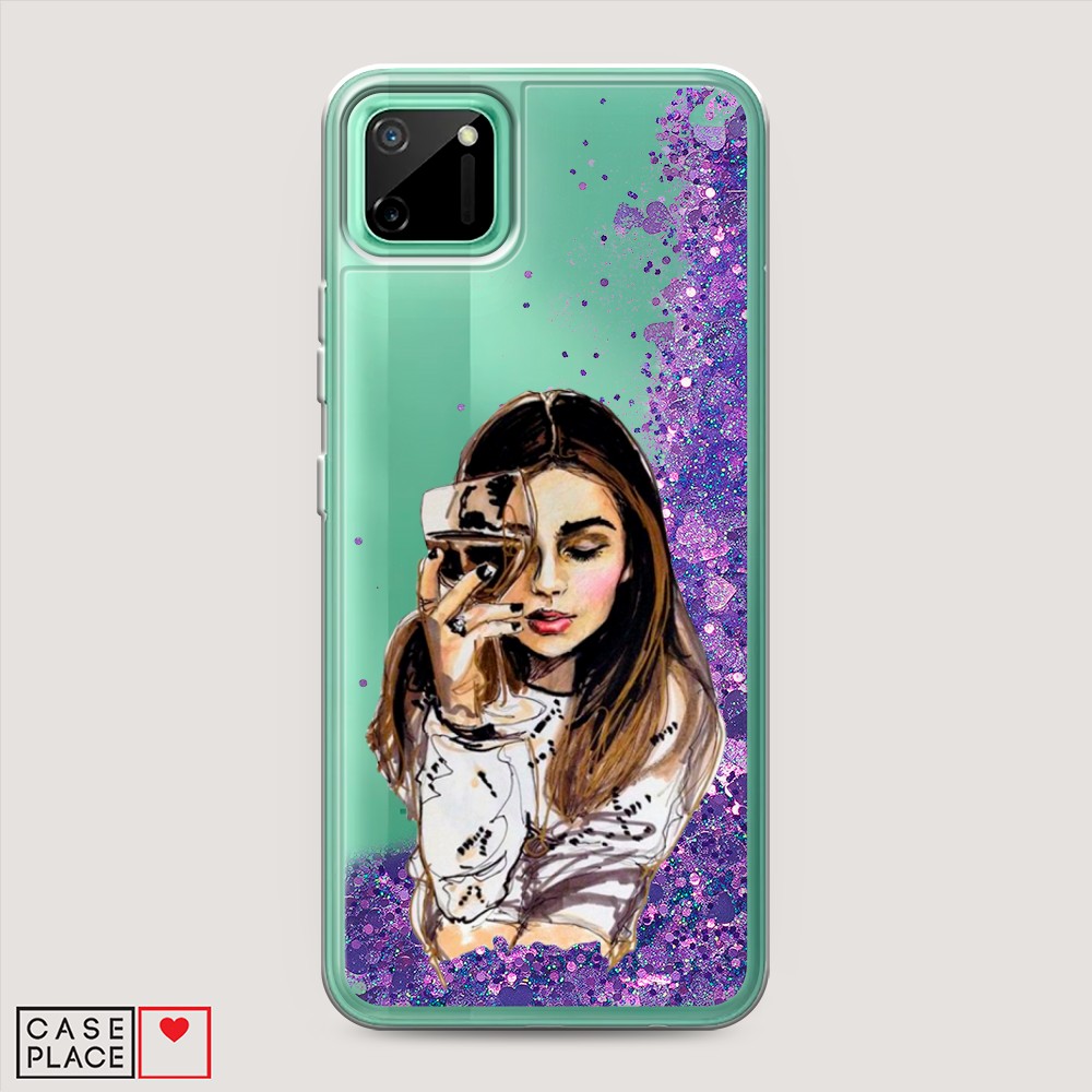 

Чехол Awog на Realme C11 2020 "Девушка с бокалом", Разноцветный, 253892-1