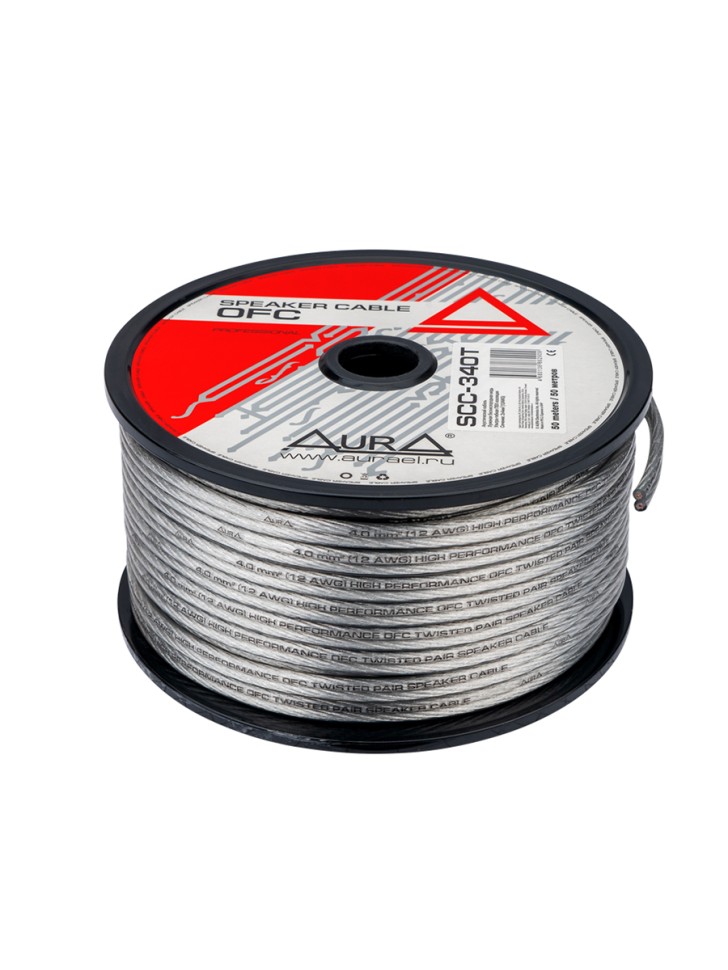 

Кабель автомобильный AuRa акустический SCC-340T 2*4mm (12Ga) 1м