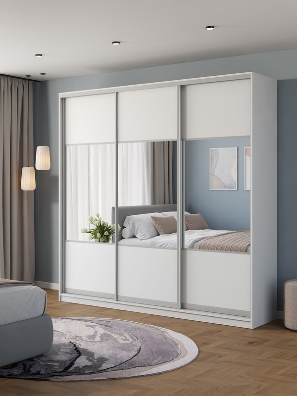 

Шкаф купе Армариум Атина 230х58х240 белый комбинированный, Атина03