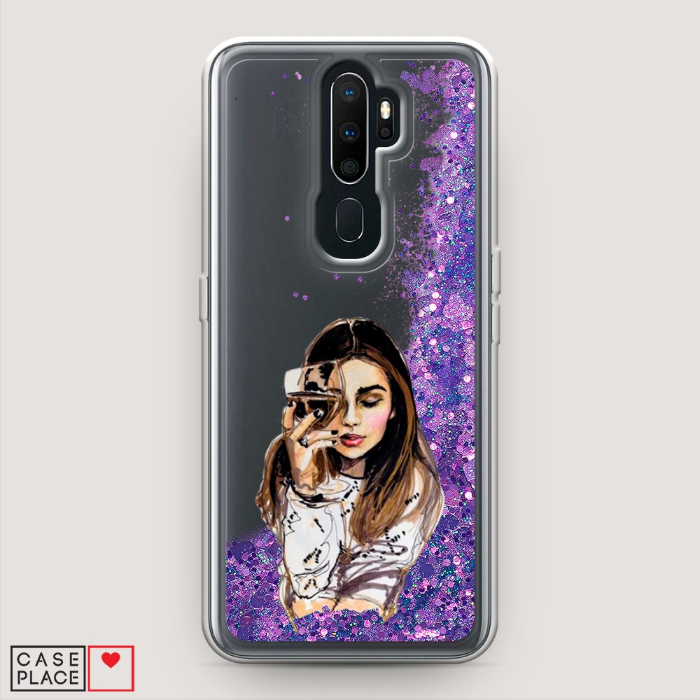

Чехол Awog на Oppo A5/A9 2020 "Девушка с бокалом", Разноцветный, 251392-1