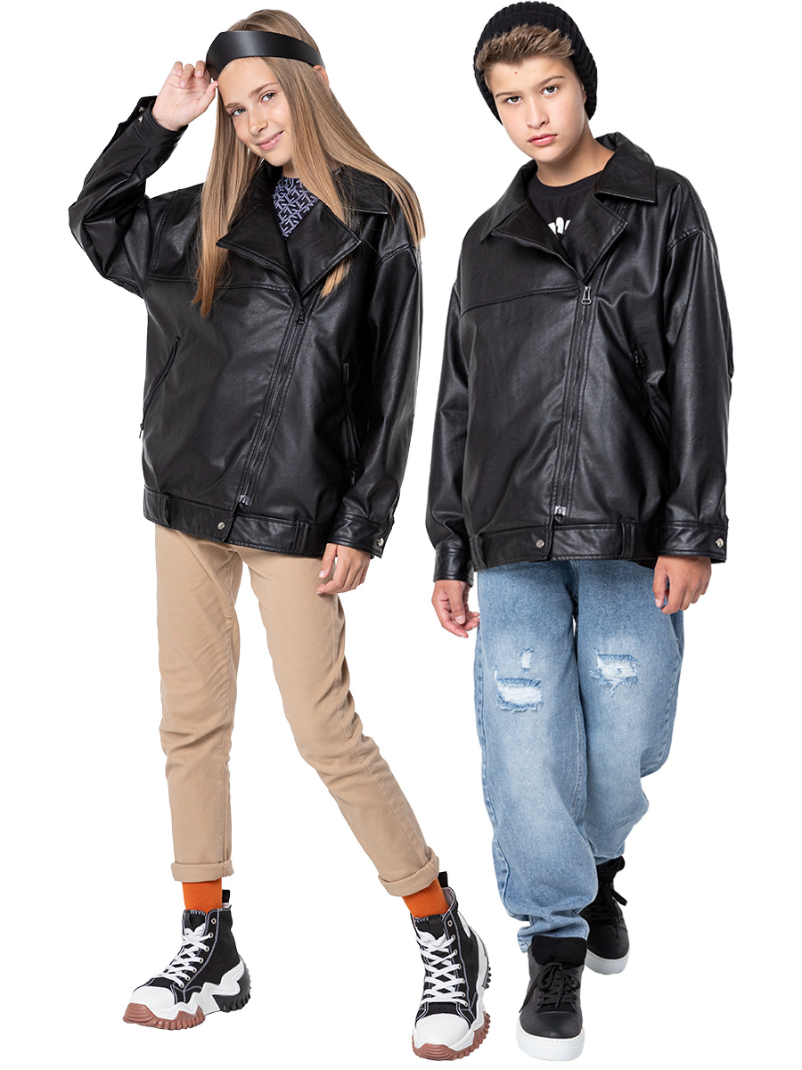 

Куртка кожаная детская NIKASTYLE 4л7624, черный, 152, 4л7624