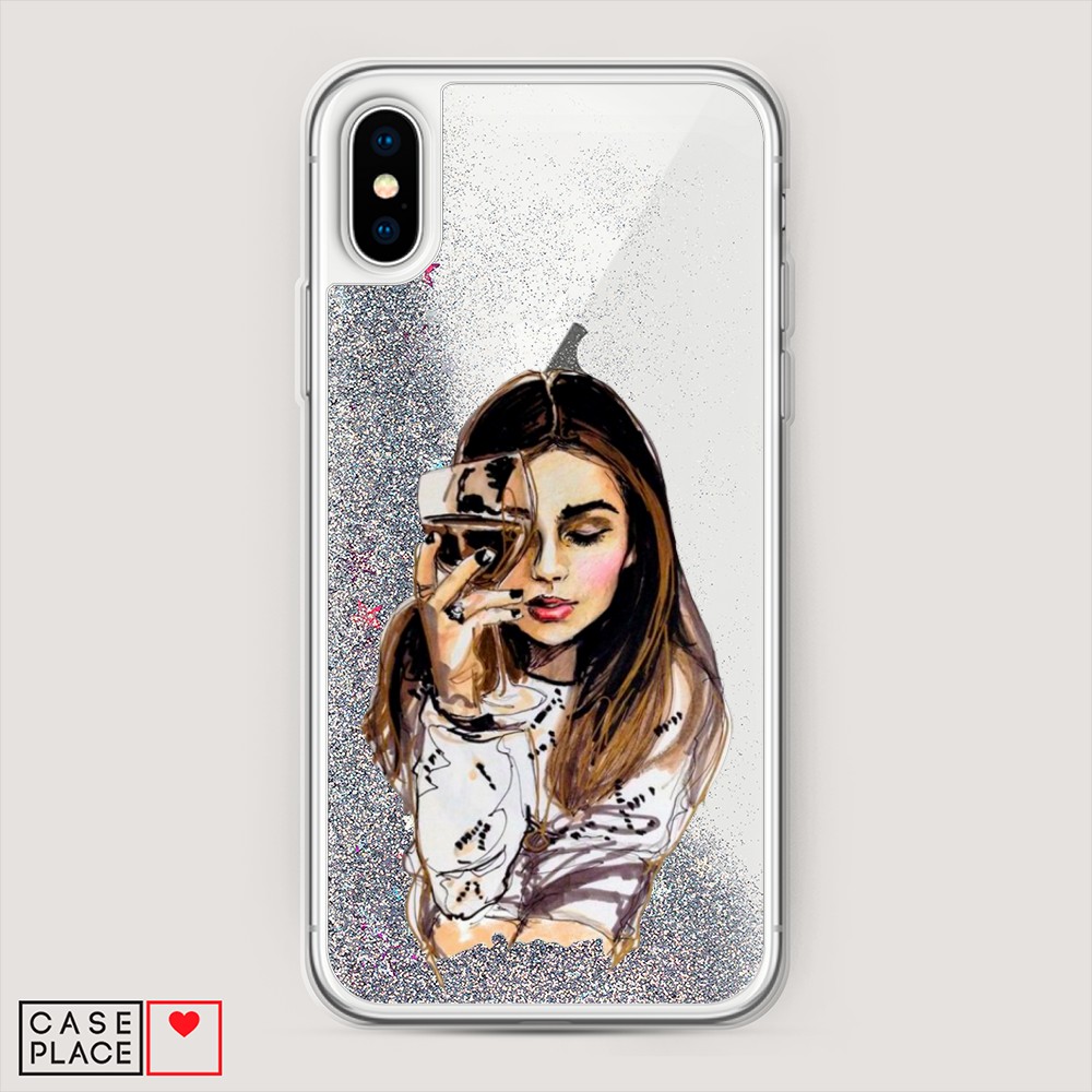 

Чехол Awog на Apple iPhone XS Max (10S Max) / Айфон XS Max (10S Max) "Девушка с бокалом", Разноцветный, 11991-1