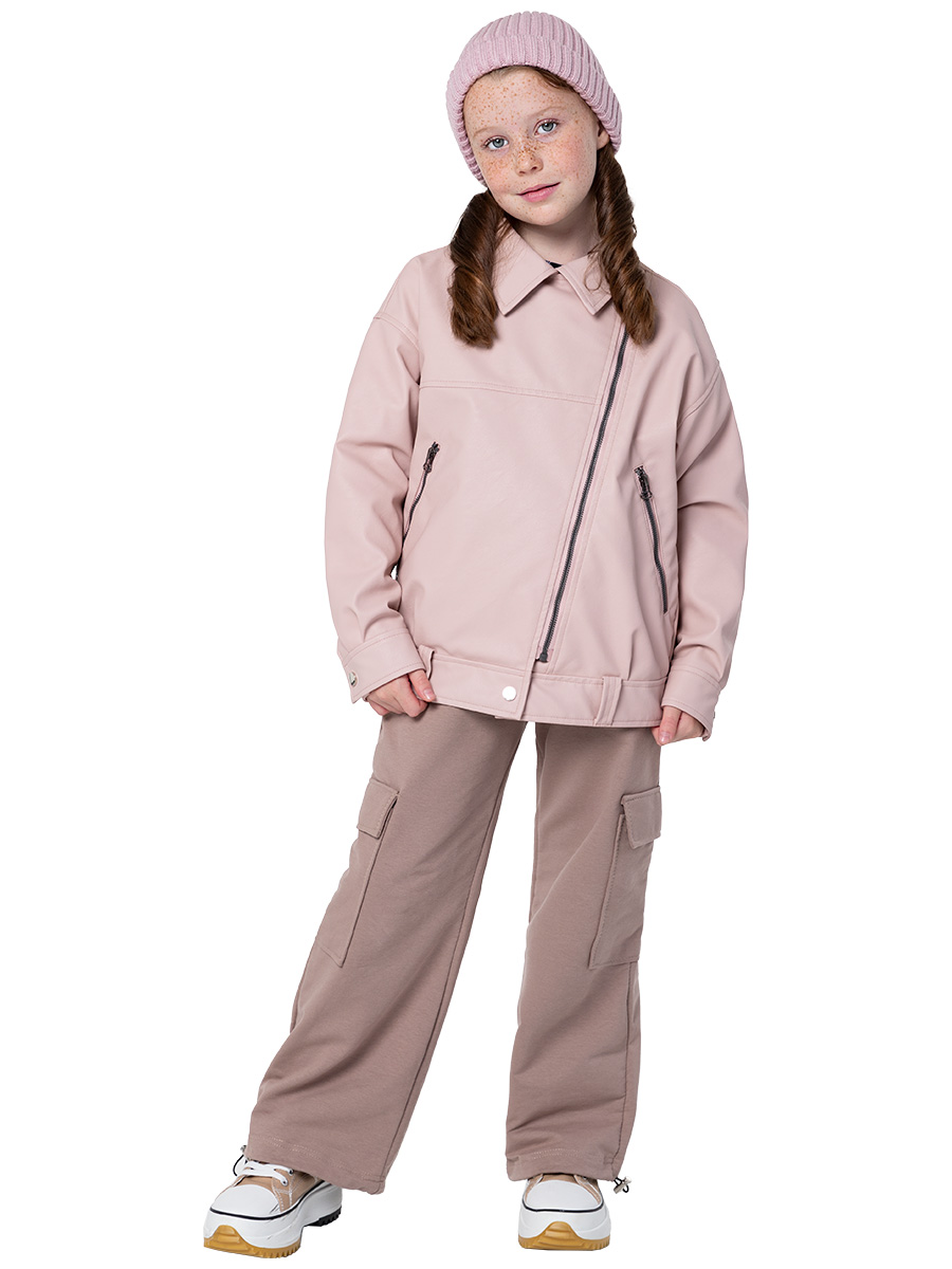 

Куртка кожаная детская NIKASTYLE 4л7524, розовый, 128, 4л7524