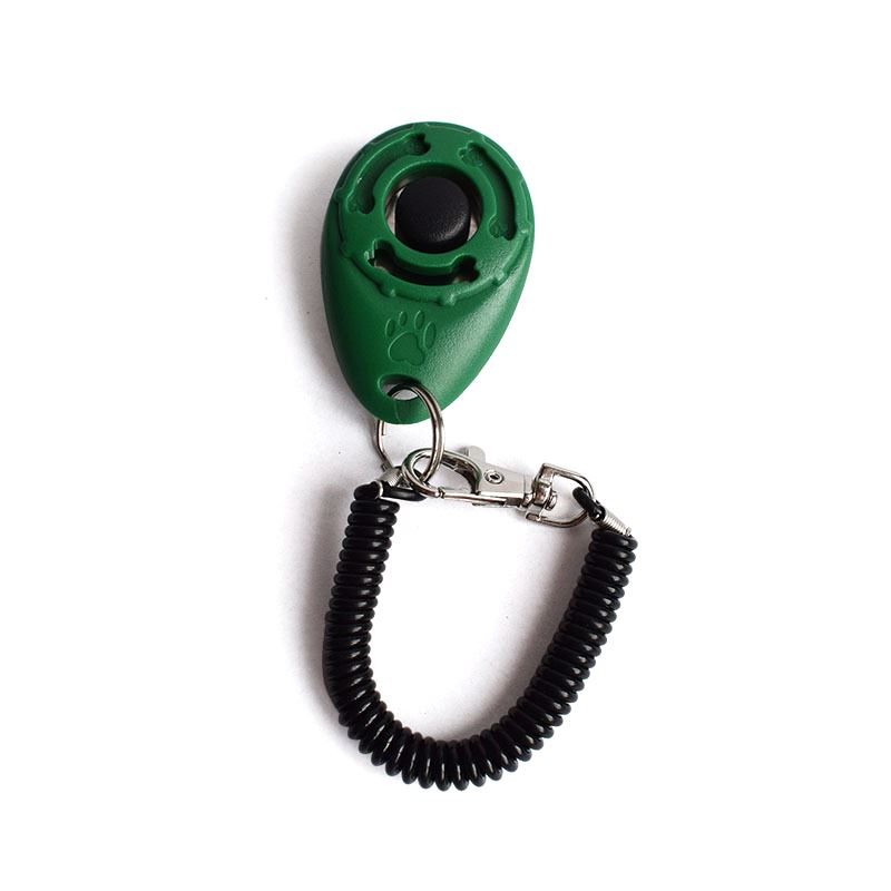 Кликер для дрессировки собак на браслете с карабином, Bentfores, темно-зеленый
