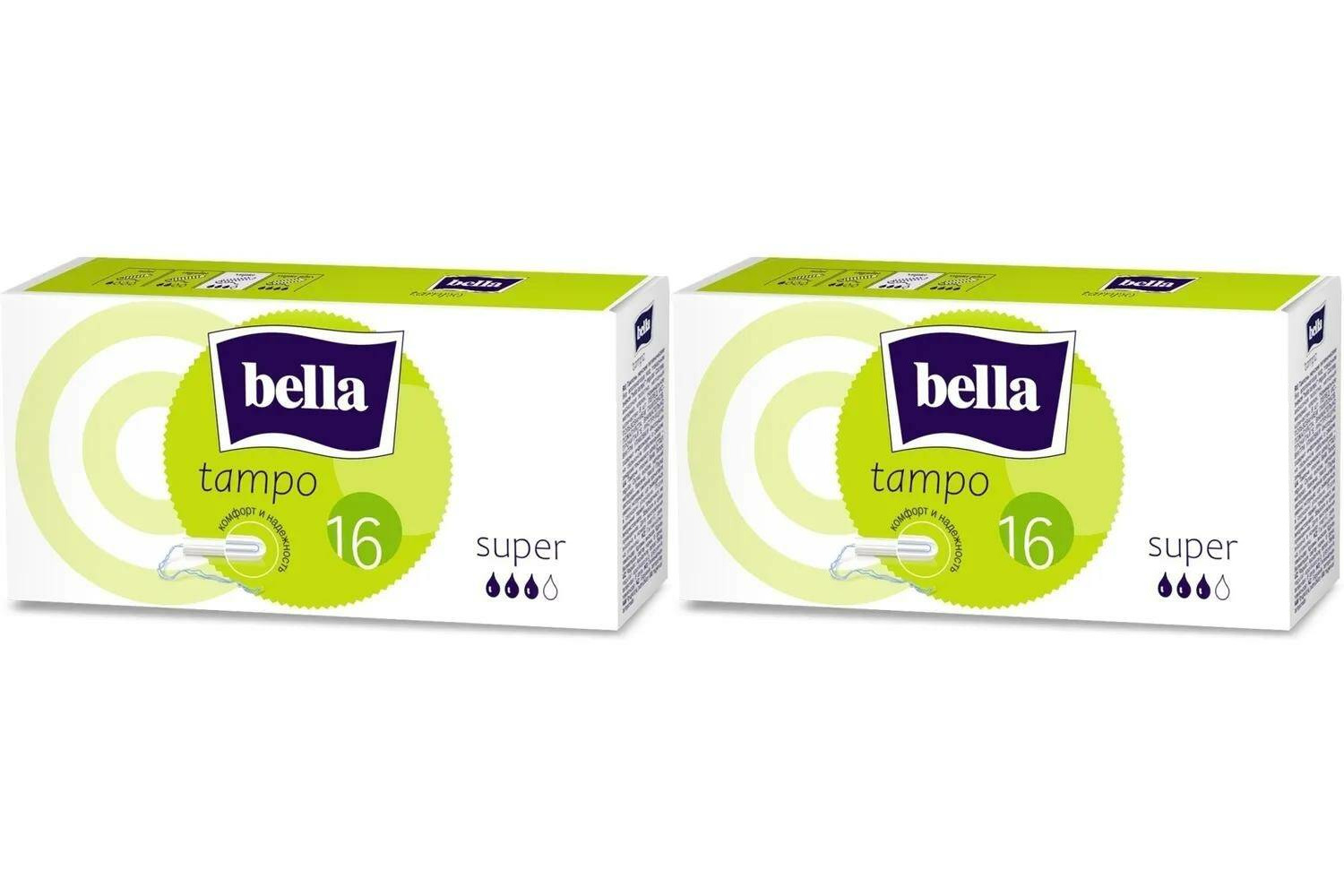 Тампоны Bella tampo Super premium comfort 2 уп х 16 шт тампоны bella premium comfort regular без аппликатора 16 шт