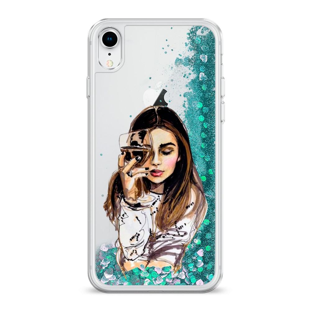 

Чехол Awog на Apple iPhone XR (10R) / Айфон XR (10R) "Девушка с бокалом", Разноцветный, 12095-1