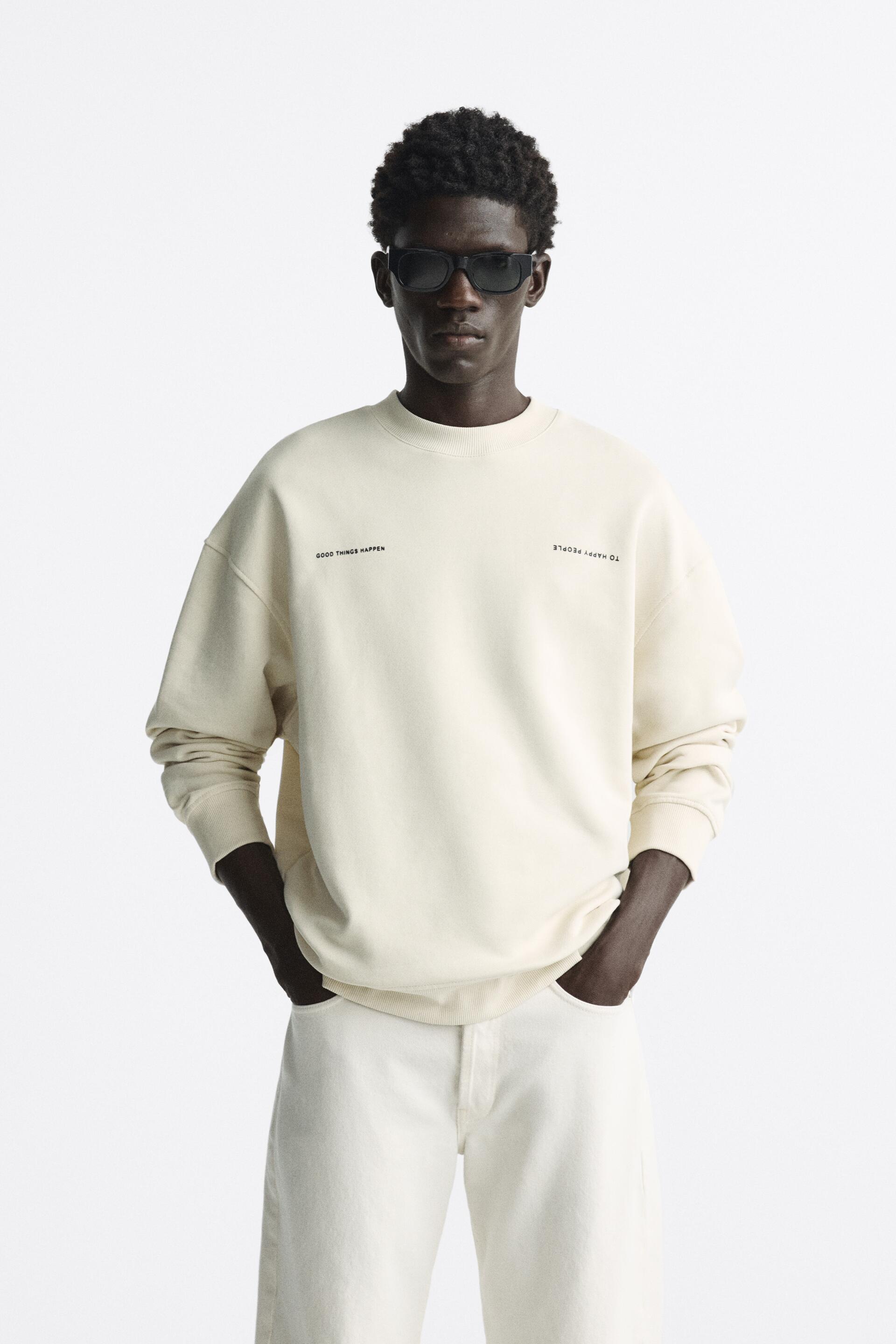 

Свитшот мужской ZARA 03037400 бежевый M (доставка из-за рубежа), 03037400