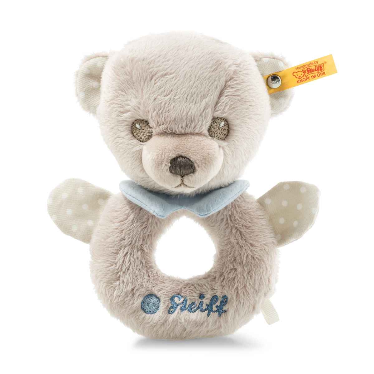 Погремушка Steiff Hello Baby Levi Teddy bear grip toy with rattle in gift box Штайф Мишка lady soft gloves premium winter cycling gloves knitted warm windproof unisex gloves with anti slip grip touch screen