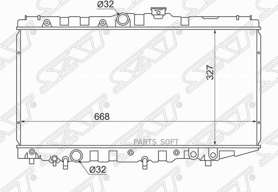 

SAT Радиатор TOYOTA COROLLA/CORONA/CARINA АT170/SPRINTER/LEVIN/TRUENO/CARIB 87-92