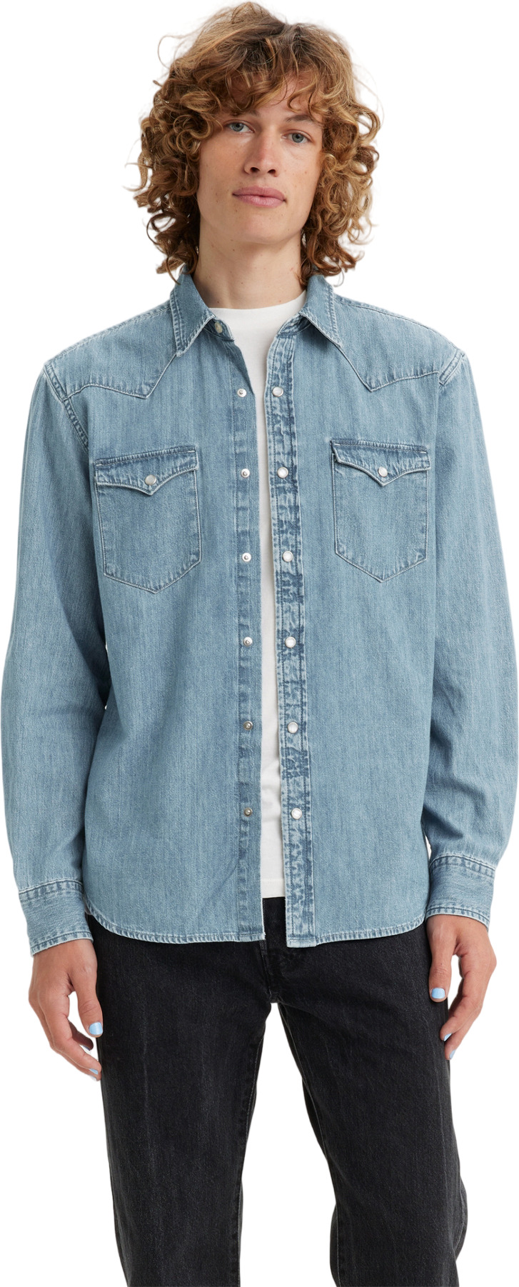 Джинсовая рубашка мужская Levi's Men Classic Western Shirt голубая M