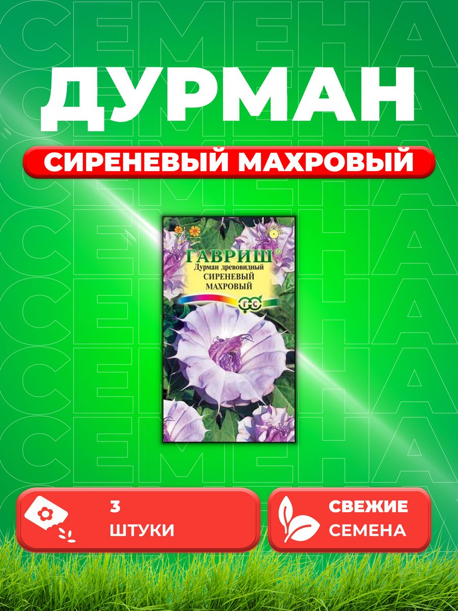 

Семена Дурман Сиреневый махровый* 3 шт.