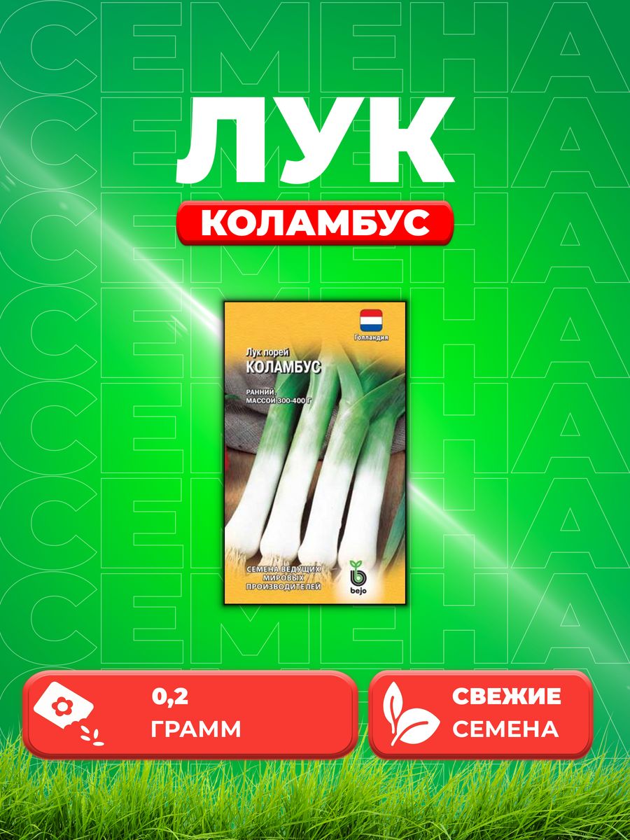 

Семена Лук порей Коламбус 0,2 г Голландия
