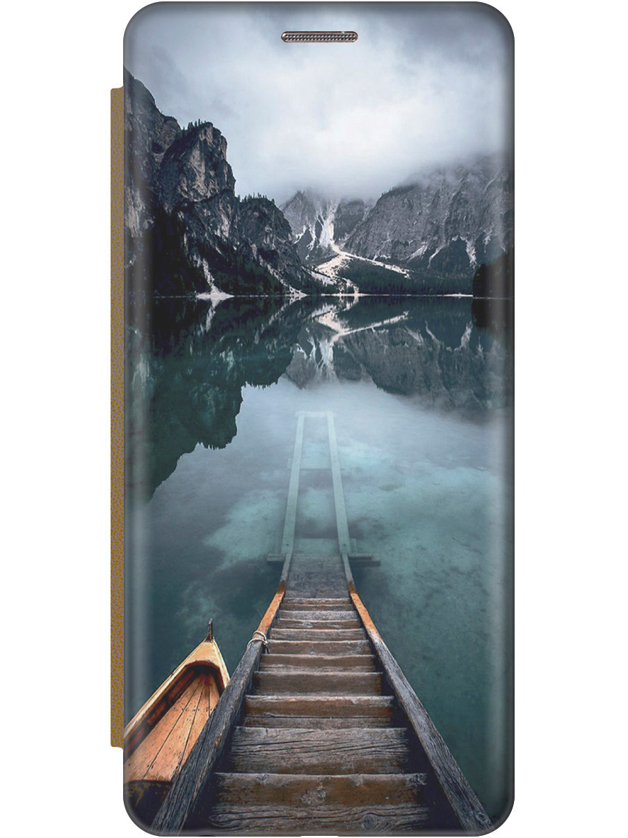 

Чехол-книжка на Tecno Pova Neo 3 "Горы, озеро, облака" золотой, Бирюзовый;зеленый;черный, 20001482