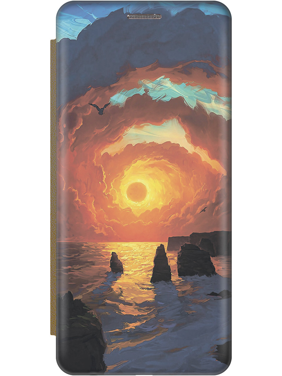 

Чехол-книжка на Tecno Pova Neo 3 "Скалы на закате" золотой, Красный;розовый, 20001482