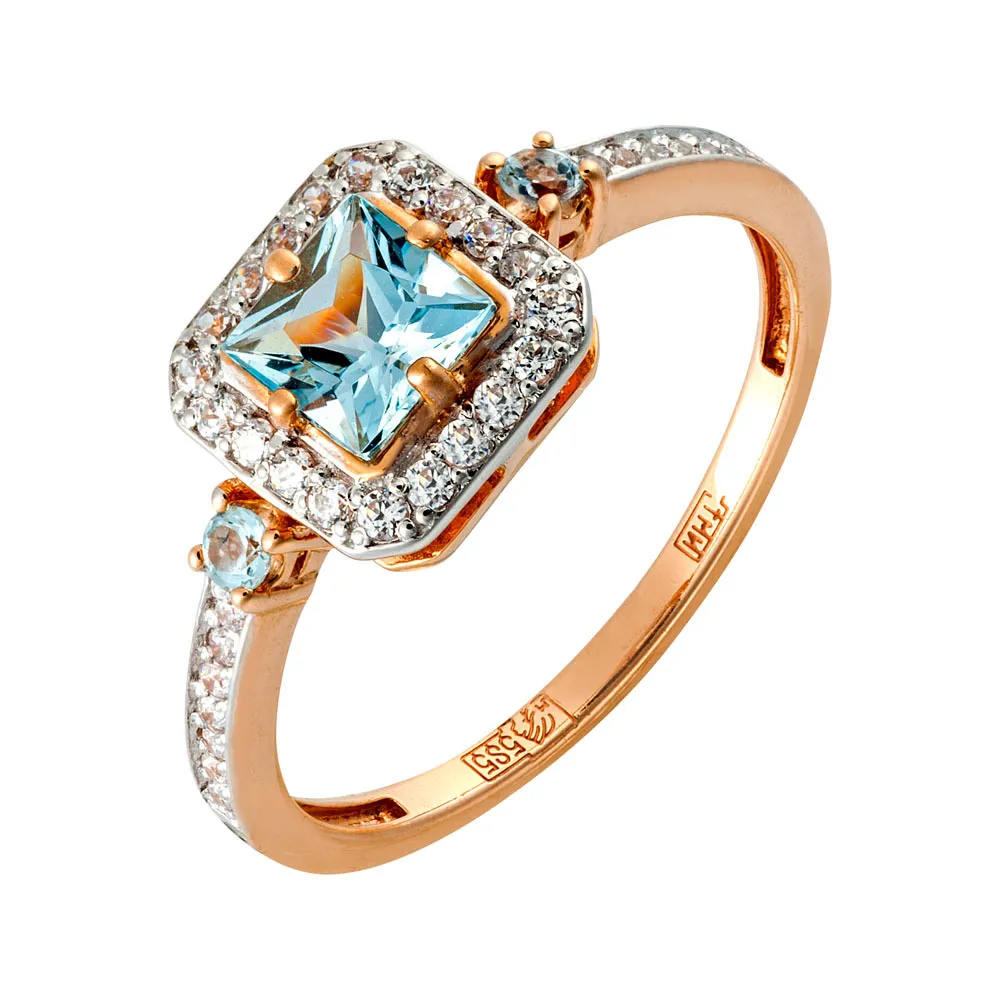 

Кольцо из золота р. 16 ALORIS 1724ТКц, топаз\фианит, 1724ТКц