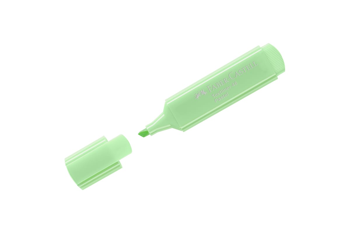 Текстовыделитель Faber-Castell 46 Pastel, светло-зеленый, 1-5 мм, 10 шт.
