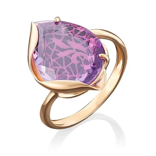 

Кольцо из золота р. 18 PLATINA jewelry 01-4817-00-203-1110-46, аметист, 01-4817-00-203-1110-46