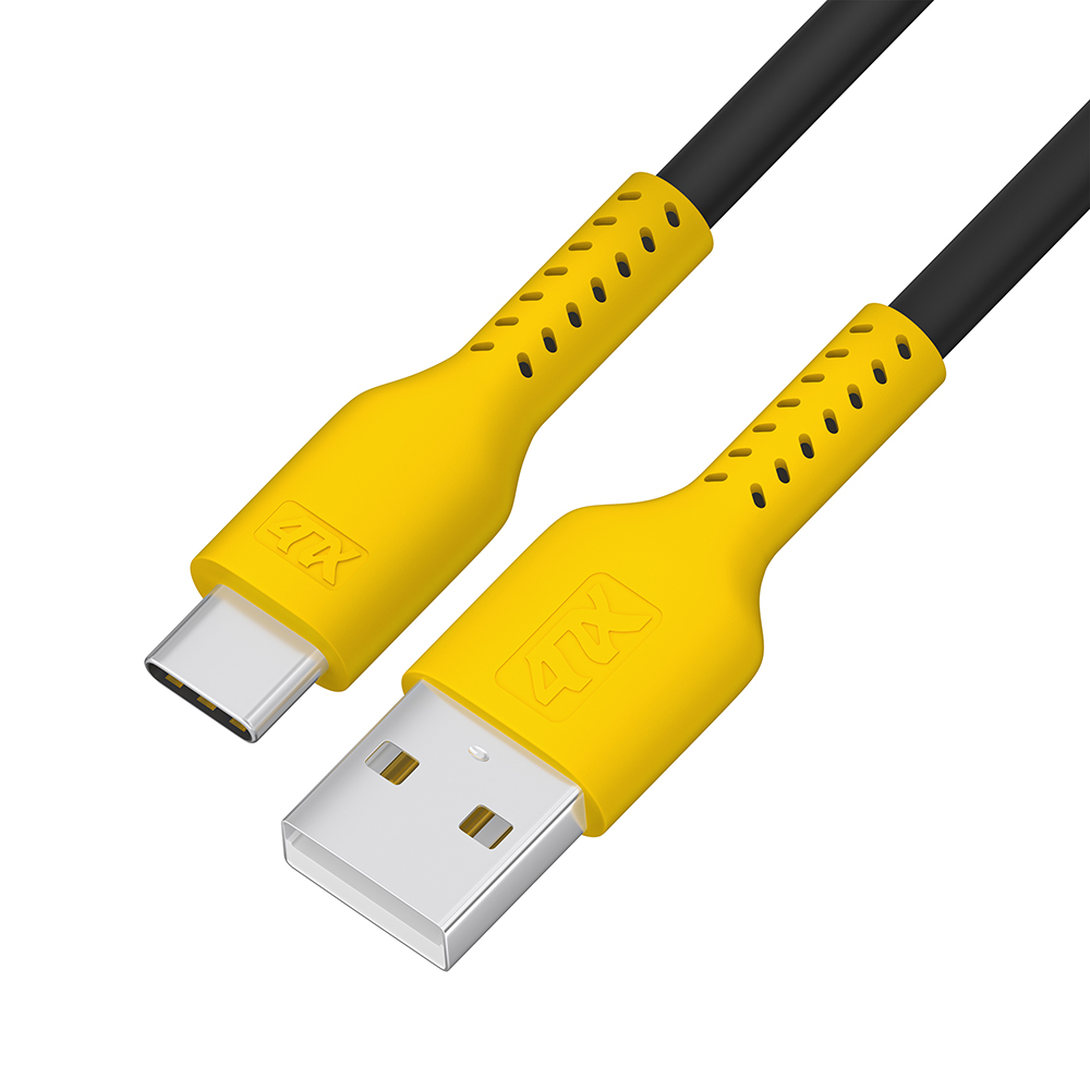 

Кабель USB - Type-C 4ПХ 4PH-UC12 2 м черный, желтый, 4PH-UC12