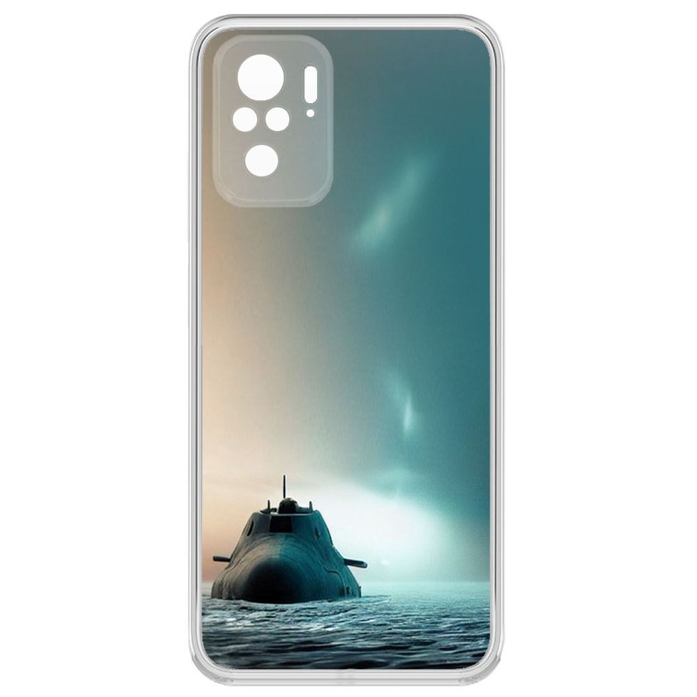 Чехол-накладка Krutoff Clear Case Подлодка для Xiaomi Redmi Note 10