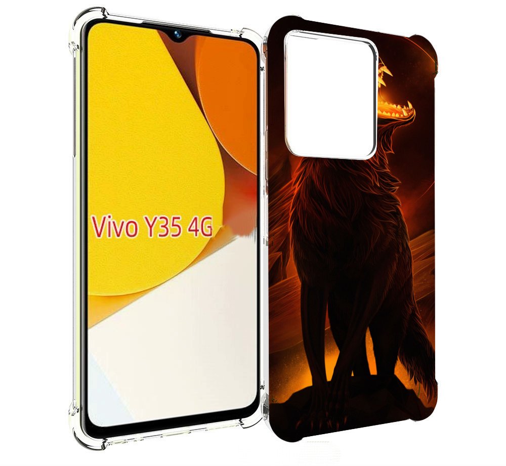 

Чехол MyPads волчара с огнем внутри для Vivo Y35 4G 2022 / Vivo Y22, Прозрачный, Tocco