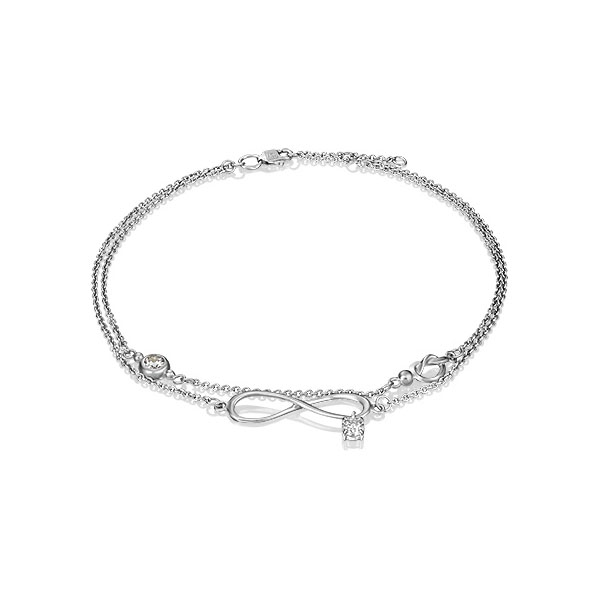 

Браслет из серебра р.  PLATINA jewelry 05-0620-00-401-0200-69, фианит, 05-0620-00-401-0200-69