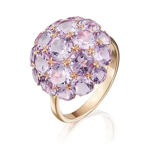 

Кольцо из золота р. 18 PLATINA jewelry 01-4377-00-203-1110-46, аметист, 01-4377-00-203-1110-46