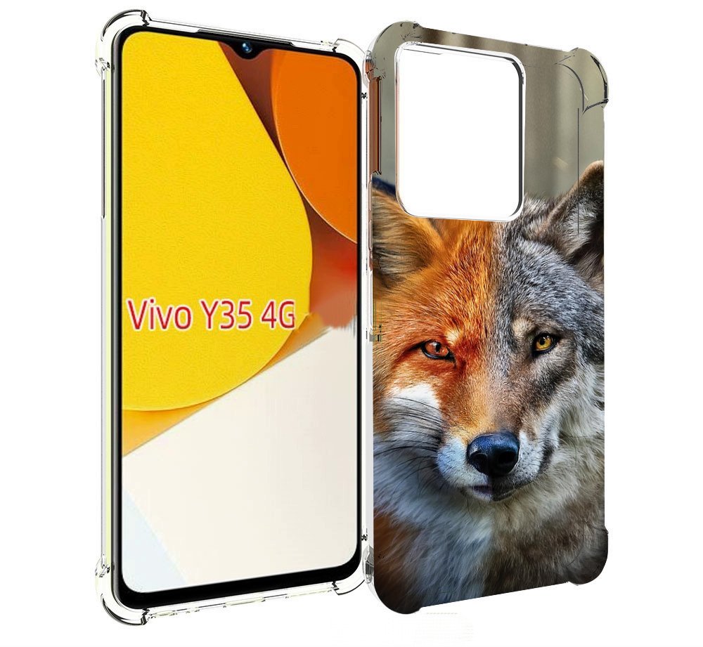 

Чехол MyPads волк-лиса для Vivo Y35 4G 2022 / Vivo Y22, Прозрачный, Tocco