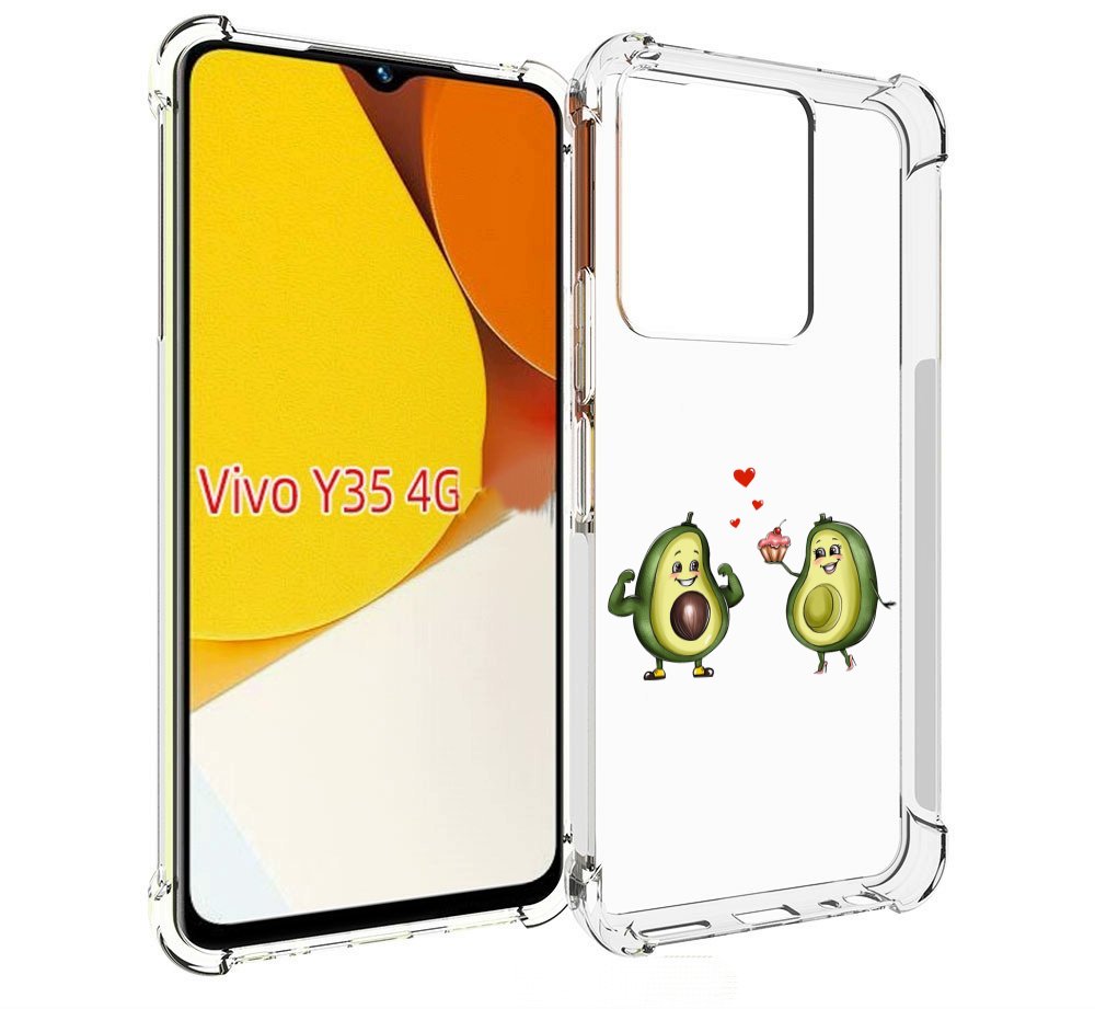 

Чехол MyPads влюбленные-авокадо для Vivo Y35 4G 2022 / Vivo Y22, Прозрачный, Tocco