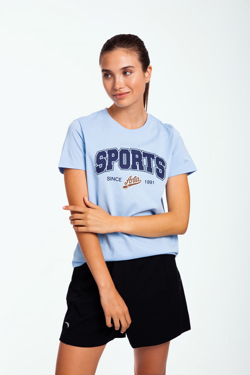 

Футболка женская Anta 862338109 Vintage sports синяя 2XL, Синий, 862338109 Vintage sports