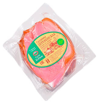 

Грудинка Село Зеленое Деревенская варено-копченая 300 г