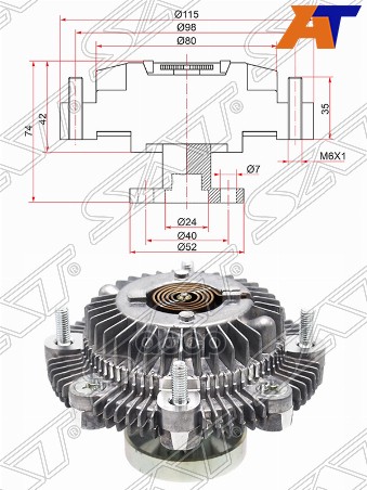 

Вискомуфта Suzuki Jimny 97-/Wagon R+ 00- Sat арт. ST-17120-81A00