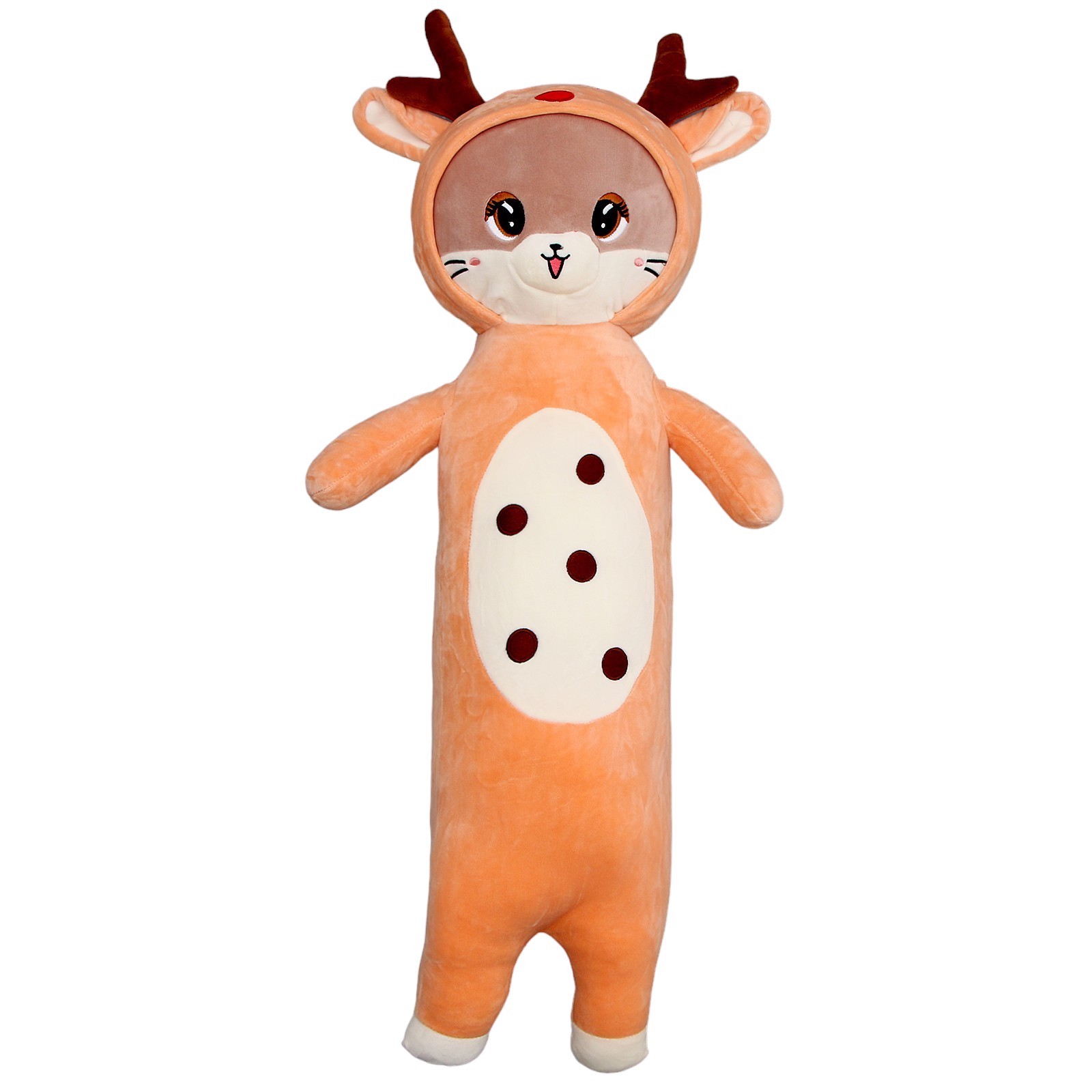 

Мягкая игрушка «Котик» в костюме олененка, 90 см, Коричневый