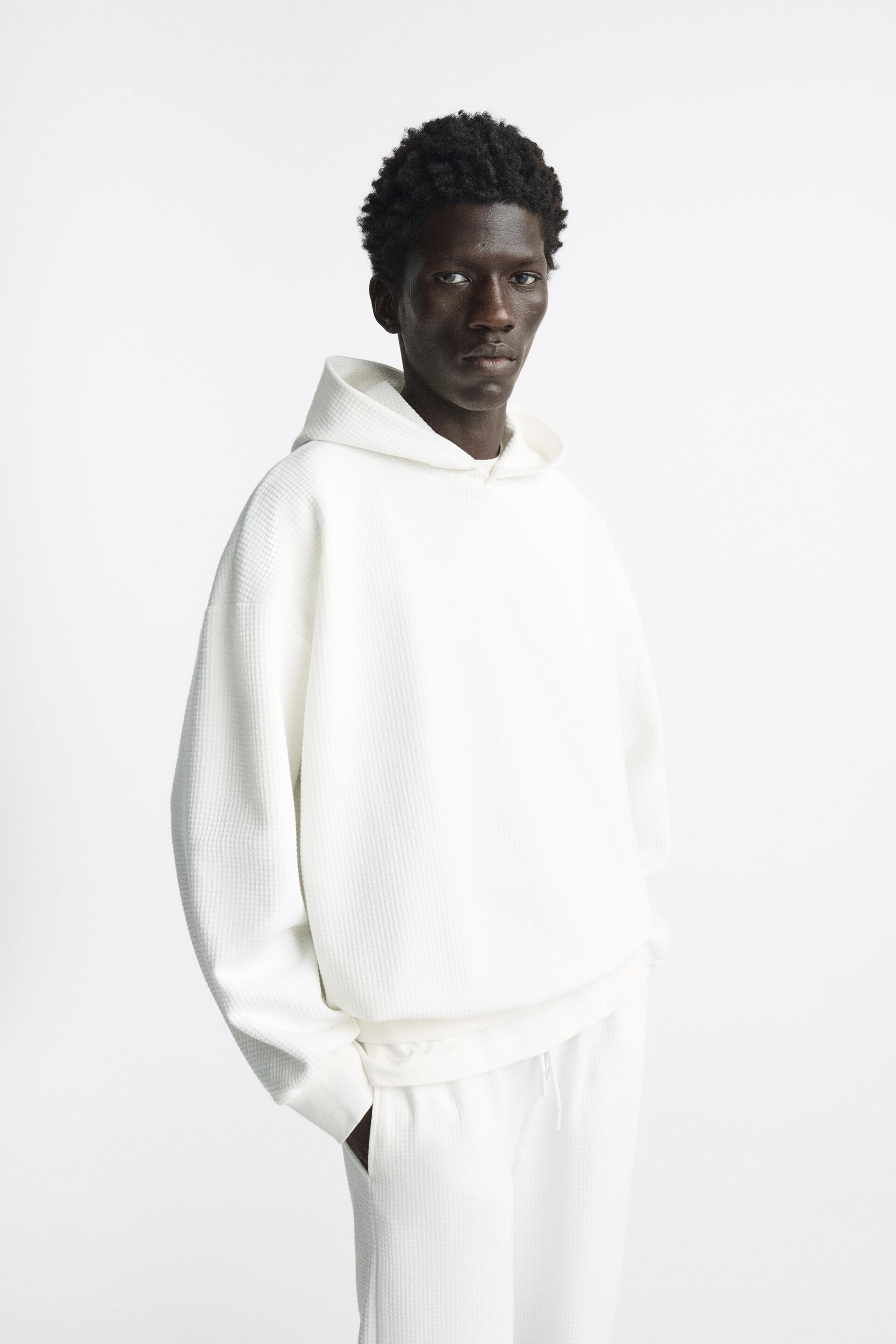 

Толстовка мужская ZARA 02795407 белая S (доставка из-за рубежа), Белый, 02795407